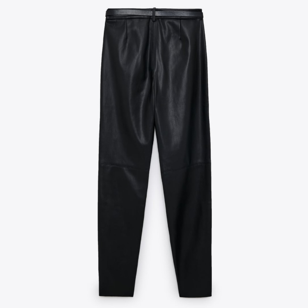 Zara faux leather belted leggings - Picture 4 of 5